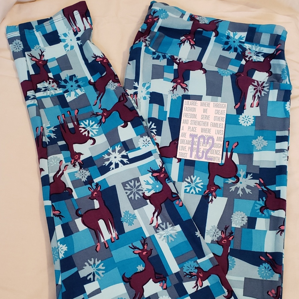 Lularoe TC2 Christmas Reindeer Leggings